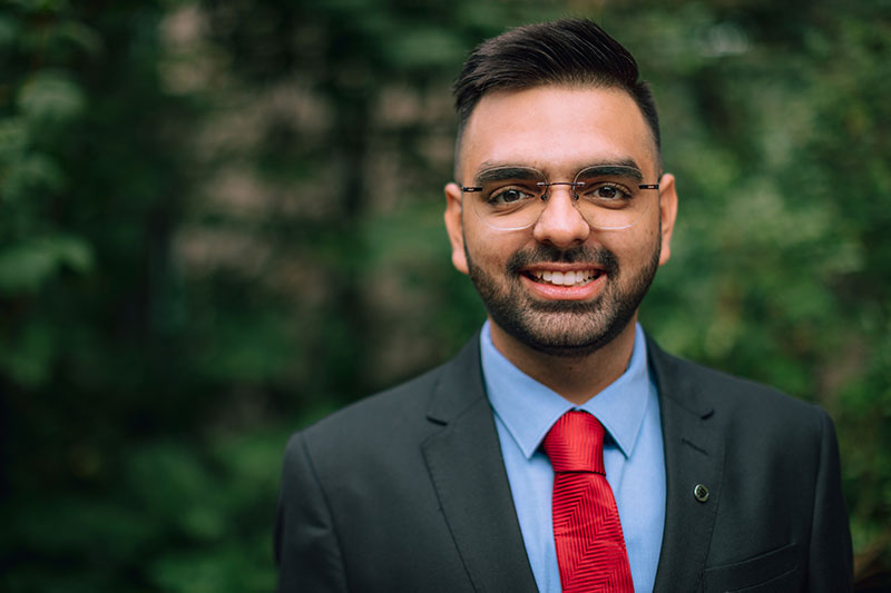 A portrait of CapU Student Recruitment Advisor Vedant Mehra.