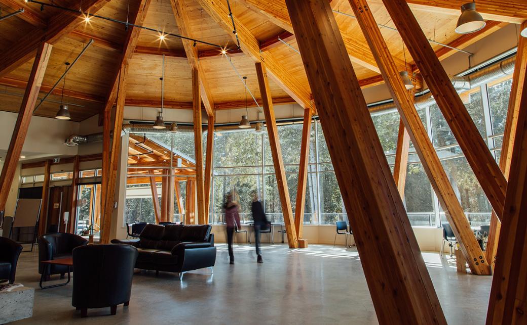 Interior of Ts̓zil Learning Centre