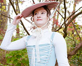 Costuming student in dress