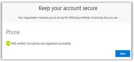 Screenshot showing confirmation that your device is registered