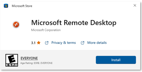 Remote Desktop is available from the Microsoft online store