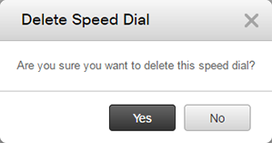 Cisco Portal Delete Speed Dial