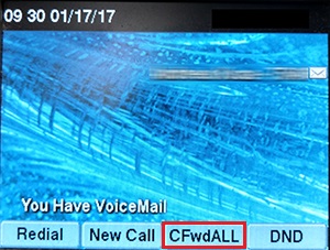 Forward all calls - select CFwdALL