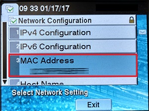 Cisco phone network configuration - MAC address
