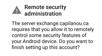 Android remote security