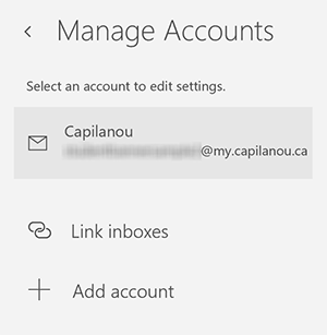 Windows Mail Settings Choose Account