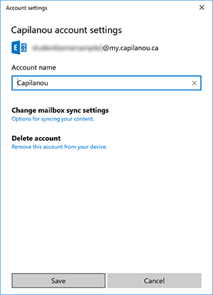 Windows Mail Save account settings