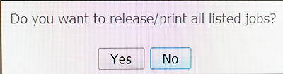 Printer lab release confirmation