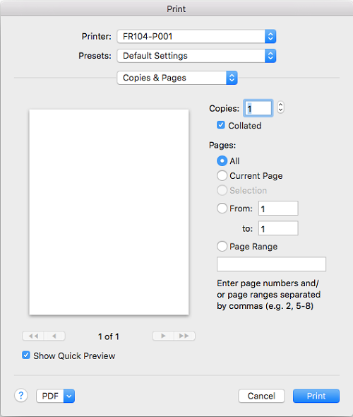 Print Mac print screen
