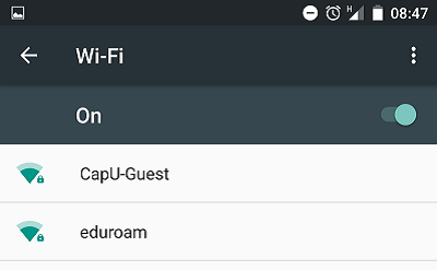 Android wi-fi list