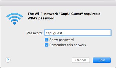 CapU-Guest password