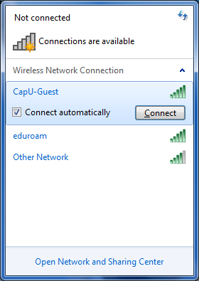Wi-Fi capu-guest connect PC