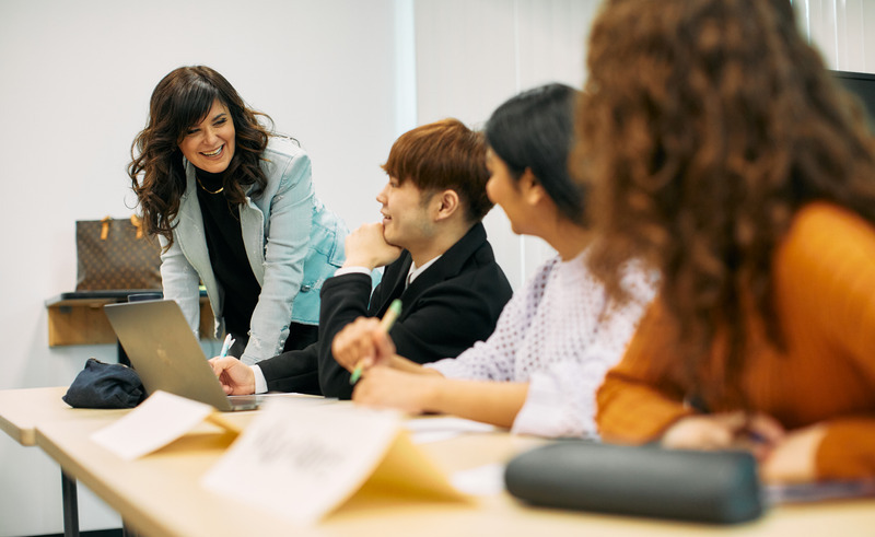 Advisor helping students choose the right program
