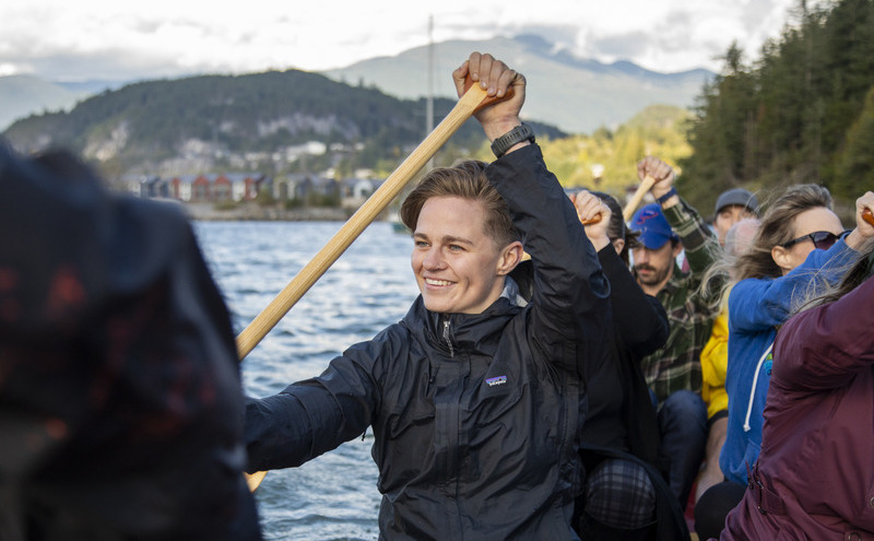 Visiting Students on a rowing trip