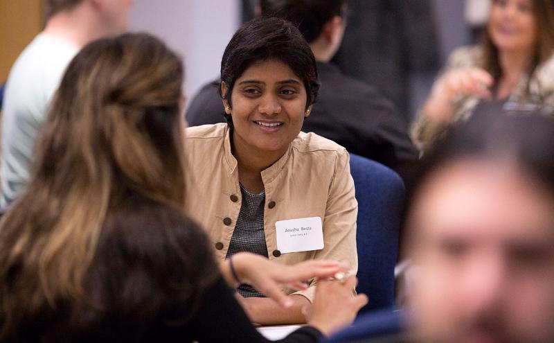 Students network with industry representatives at the Career Development Centre's Industry Day on Thursday, Nov. 1, 2018.