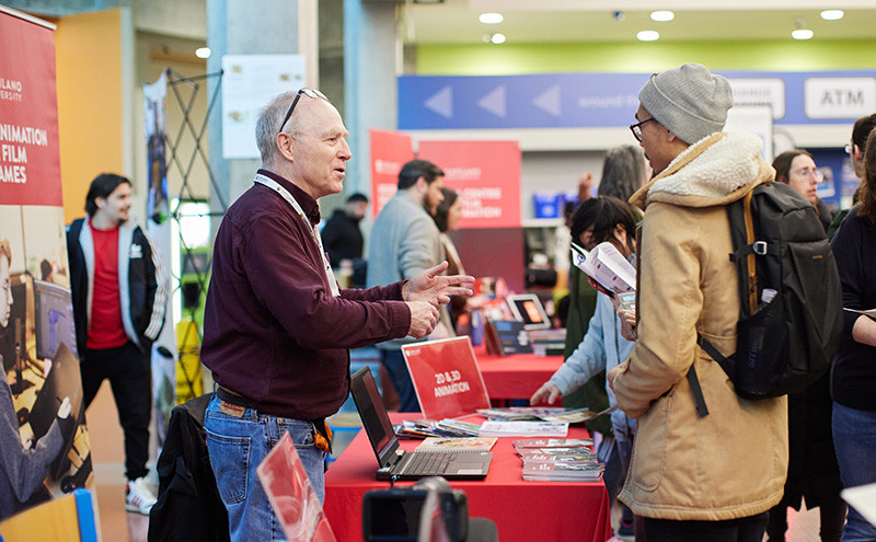 Faculty and students at Explore CapU Open House – North Vancouver