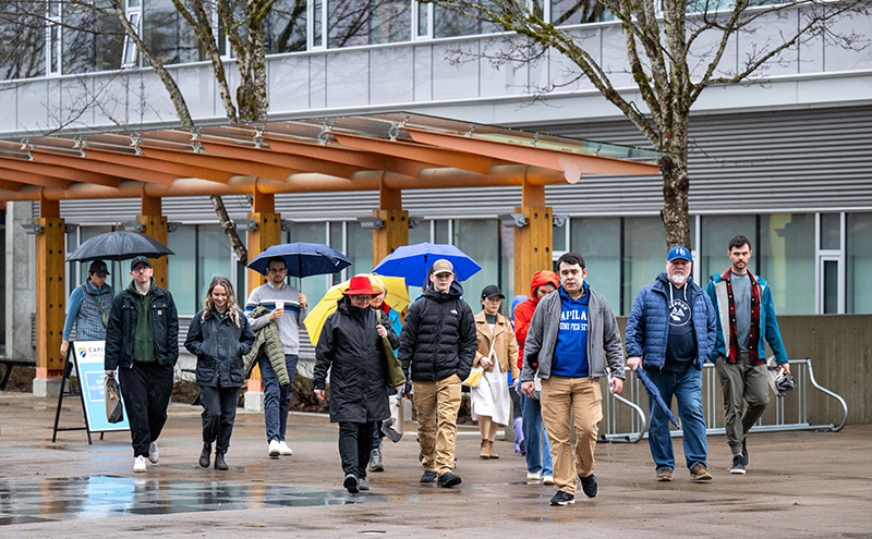 Faculty and students at Explore CapU Open House – Squamish