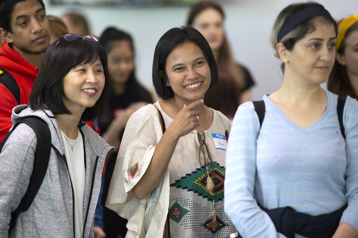 Students in CapU's English for Academic Purposes (ESL) program take part in the Community Engagement Fair on Sept. 18, 2019.