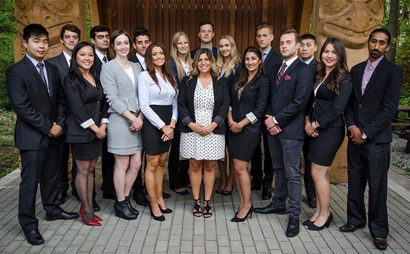 CapU business students with their instructor.