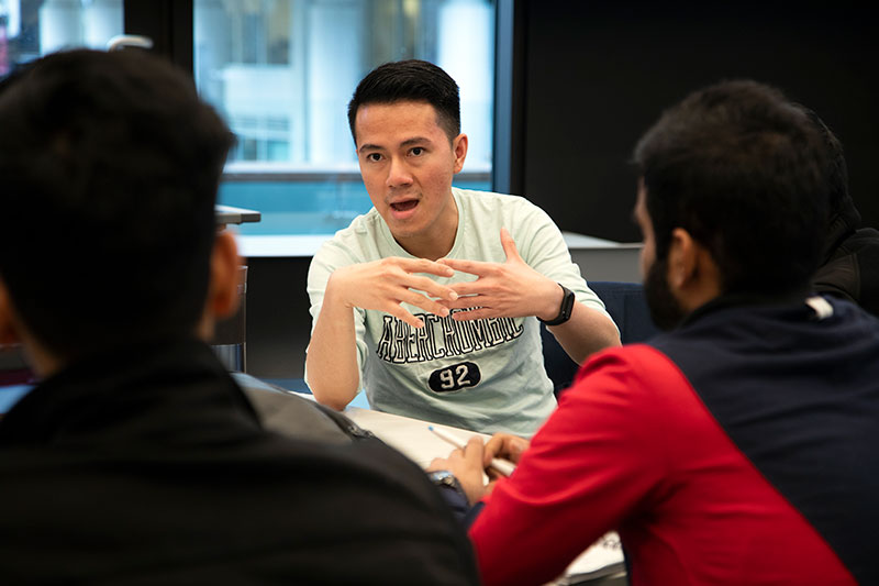 CapU students in a group discussion.