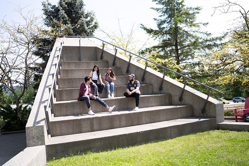 Students at CapU's North Vancouver campus.