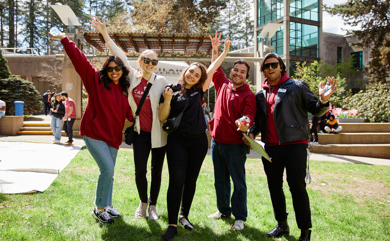 Students celebrating at orientation