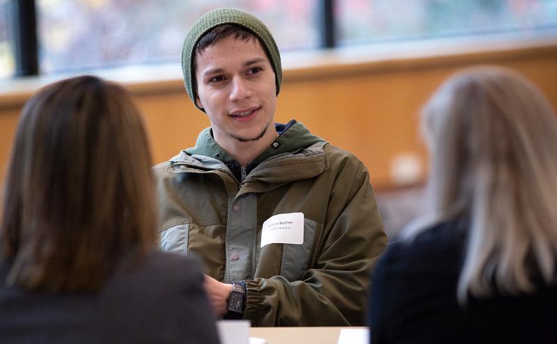 Students network with industry representatives at the Career Development Centre's Industry Day