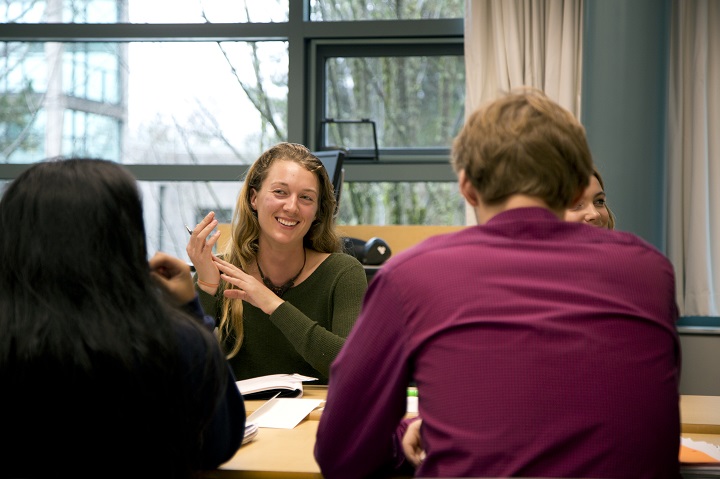 Students in classroom talking