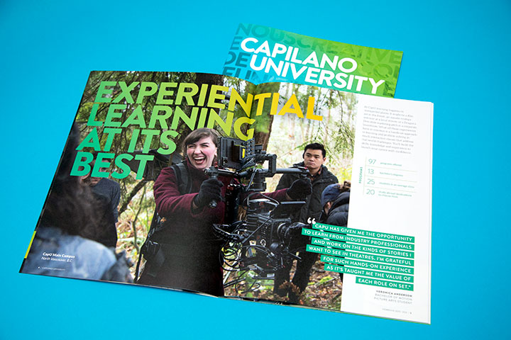 A photo of the CapU Viewbook from 2019.