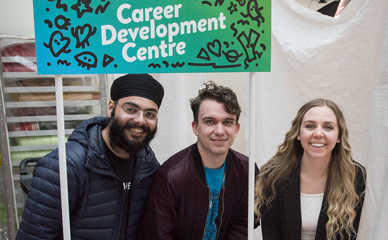 Students at Career Development Centre event