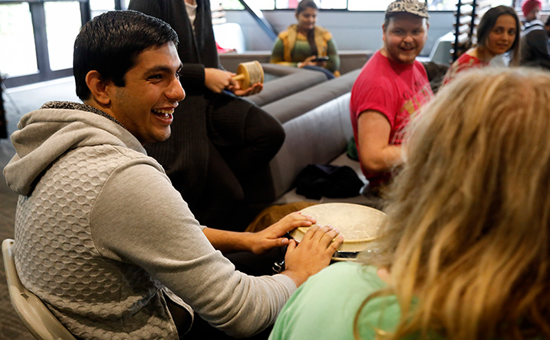 Students in the CSU attending a workshop