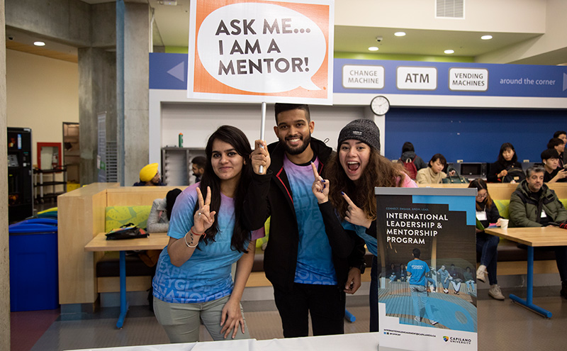 Student mentors in Birch Building